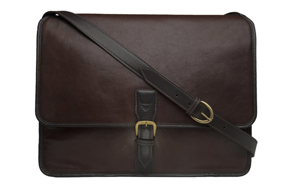 Harrison Buffalo Leather Laptop Messenger