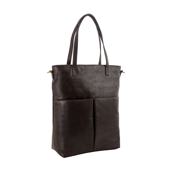 Pepper Large Leather Tote with Sling Strap