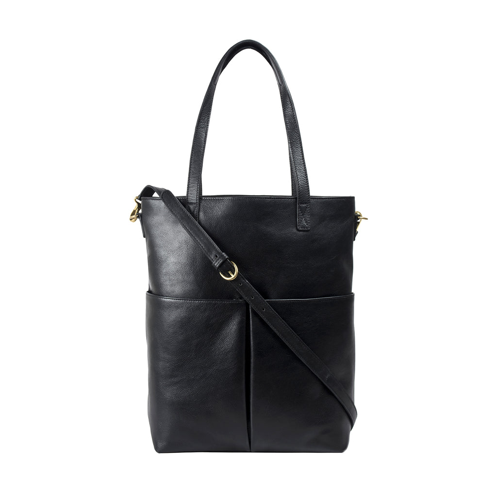 Pepper Large Leather Tote with Sling Strap