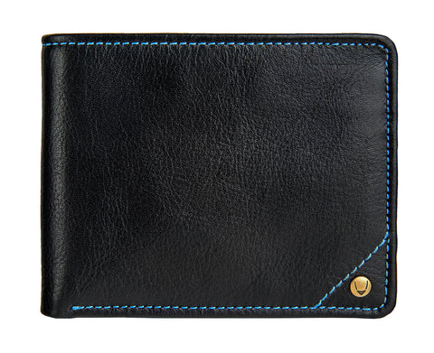 Angle Stitch RFID Blocking Multi-Compartment Leather Wallet