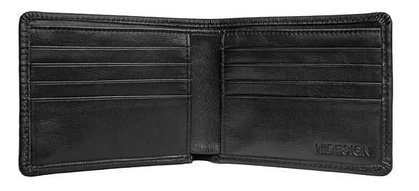 Angle Stitch RFID Blocking Slim Bifold Leather Wallet