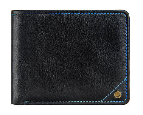 Angle Stitch RFID Blocking Slim Bifold Leather Wallet