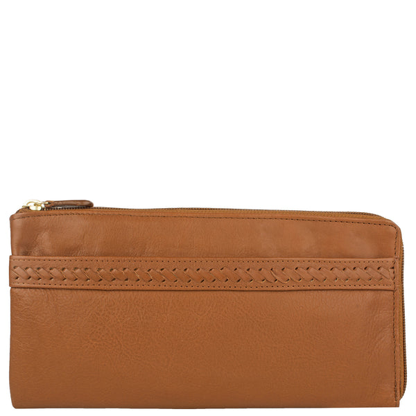 Mina Oversized Zip Around Leather Wallet