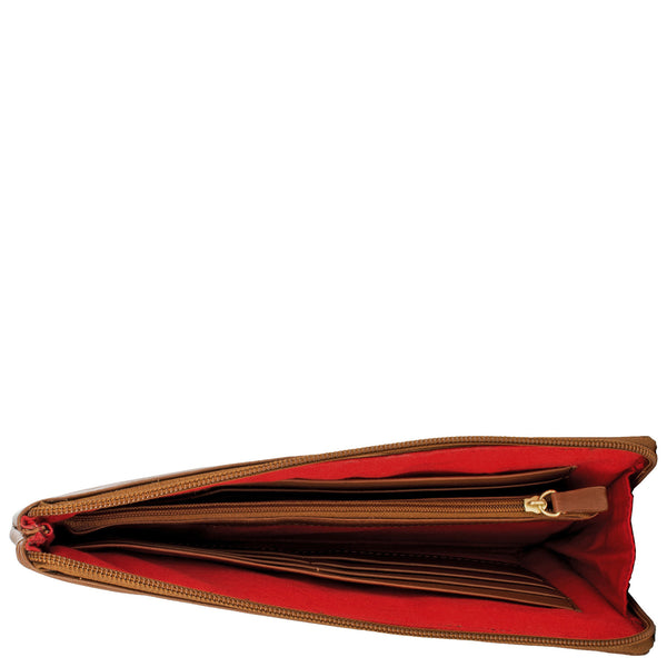 Mina Oversized Zip Around Leather Wallet