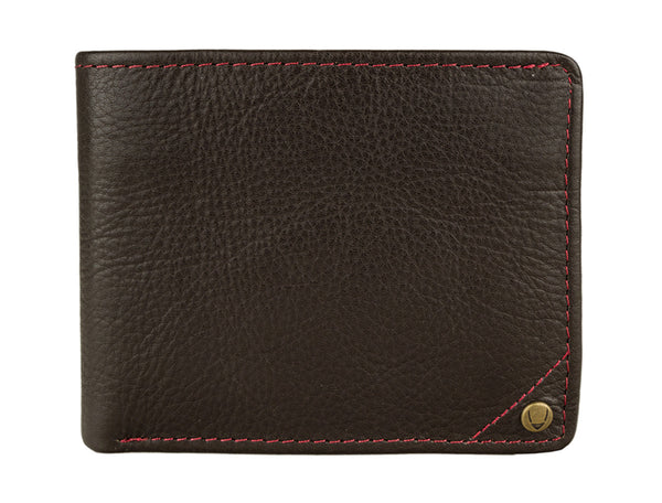 Angle Stitch RFID Blocking Slim Bifold Leather Wallet