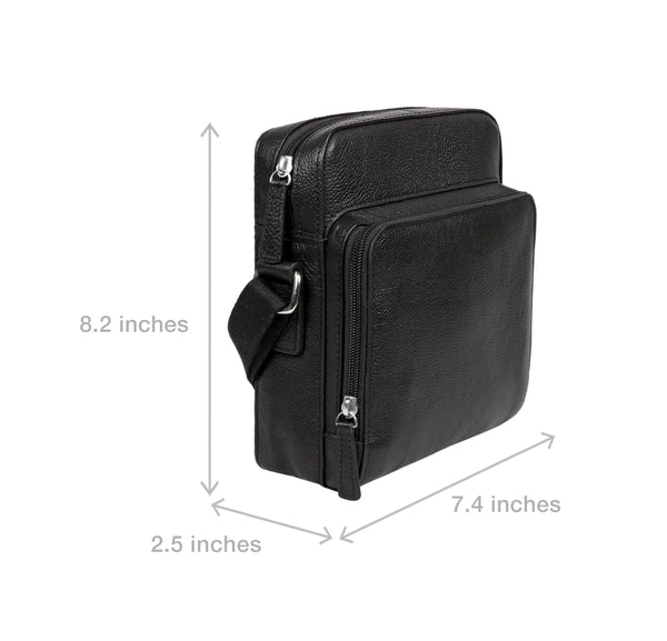 Toledo Genuine Leather Small Crossbody Bag/Messenger Bag with Multiple Pockets