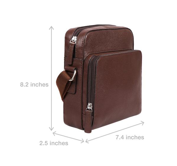 Toledo Genuine Leather Small Crossbody Bag/Messenger Bag with Multiple Pockets