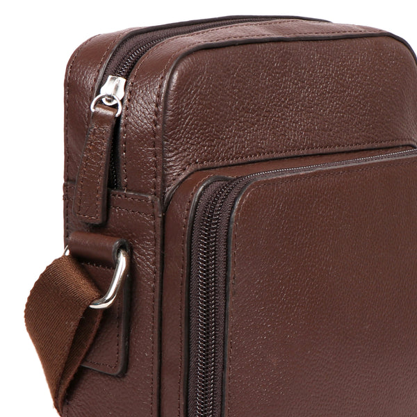 Toledo Genuine Leather Small Crossbody Bag/Messenger Bag with Multiple Pockets