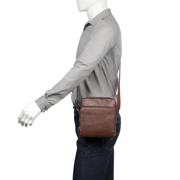 Toledo Genuine Leather Small Crossbody Bag/Messenger Bag with Multiple Pockets