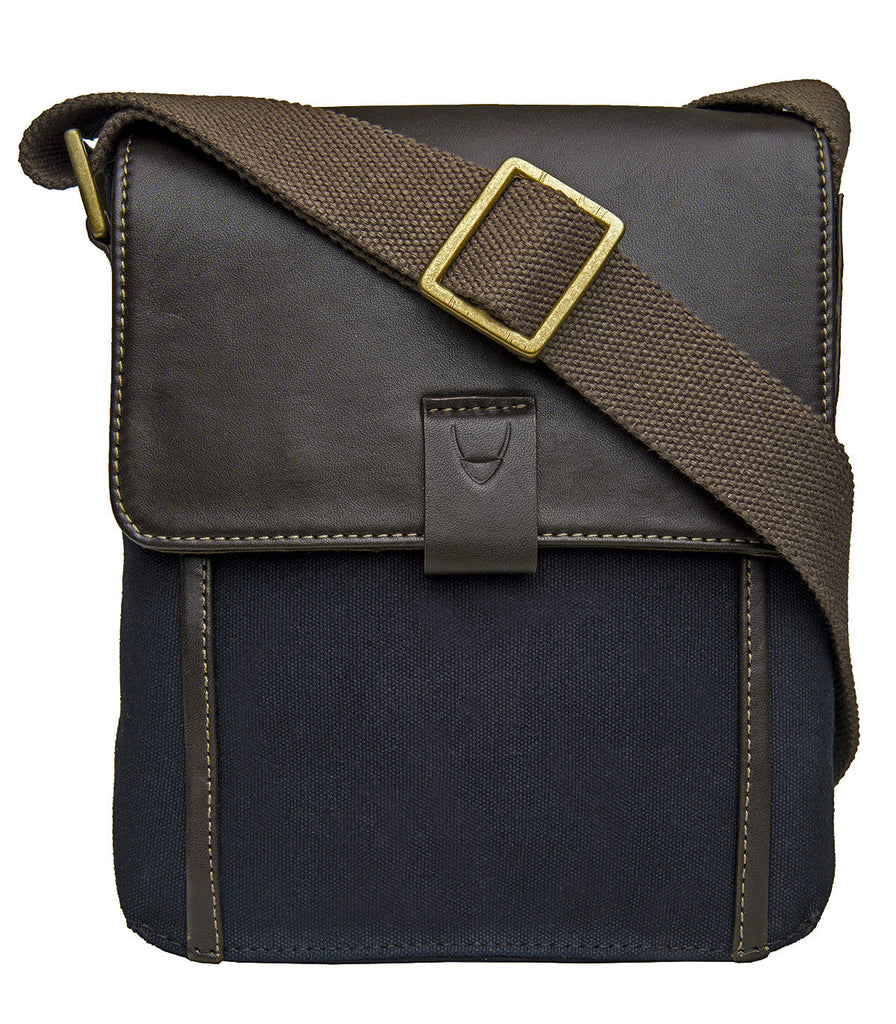 Aiden Genuine Leather and Canvas Mini Crossbody Men/Women