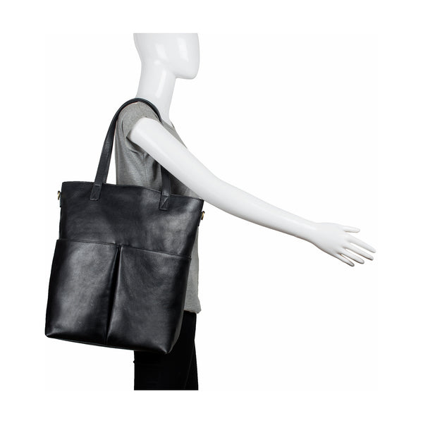 Pepper Large Leather Tote with Sling Strap