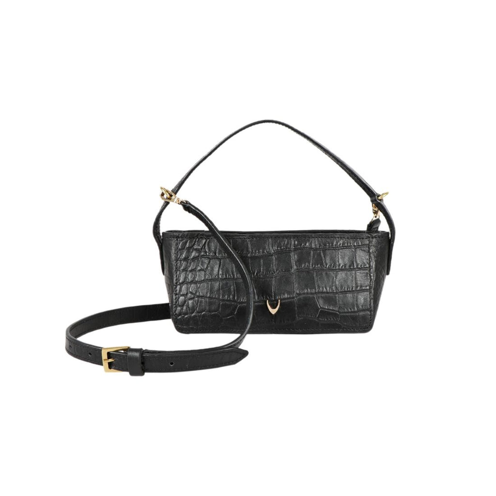 Hidesign Sling and Cross bags : Buy Hidesign Black Patterned Sling