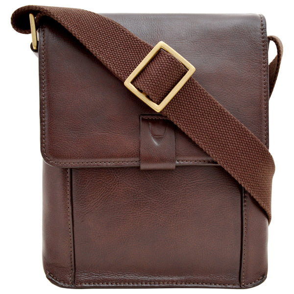 Aiden Genuine Leather Mini Crossbody Men/Women Messenger Bag/Travel Bag / 10.5" iPad Bag