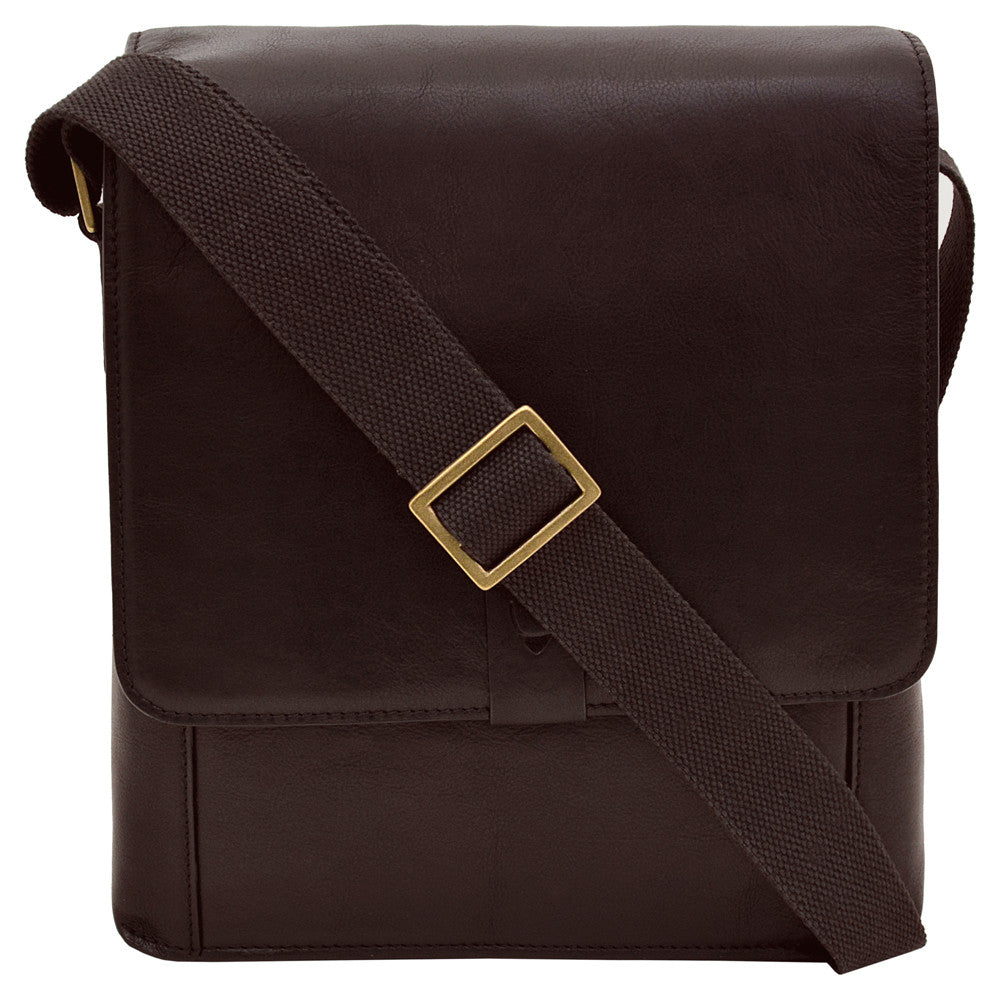 Aiden Vertical Leather Messenger Bag – HIDESIGN