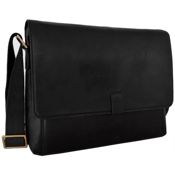 Aiden Genuine Leather 15 Inch Laptop Shoulder Messenger Business Bag for Men & Women