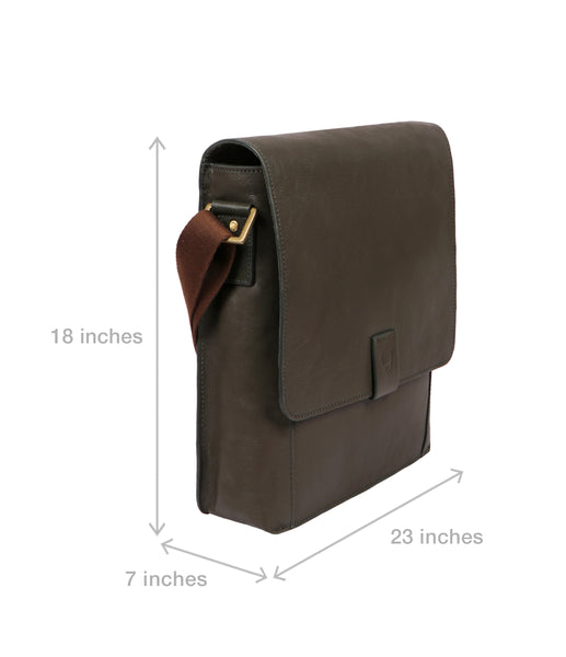 Aiden Genuine Leather Medium Crossbody Men/Women Shoulder Messenger Bag/Travel Bag / 10.5" iPad Bag