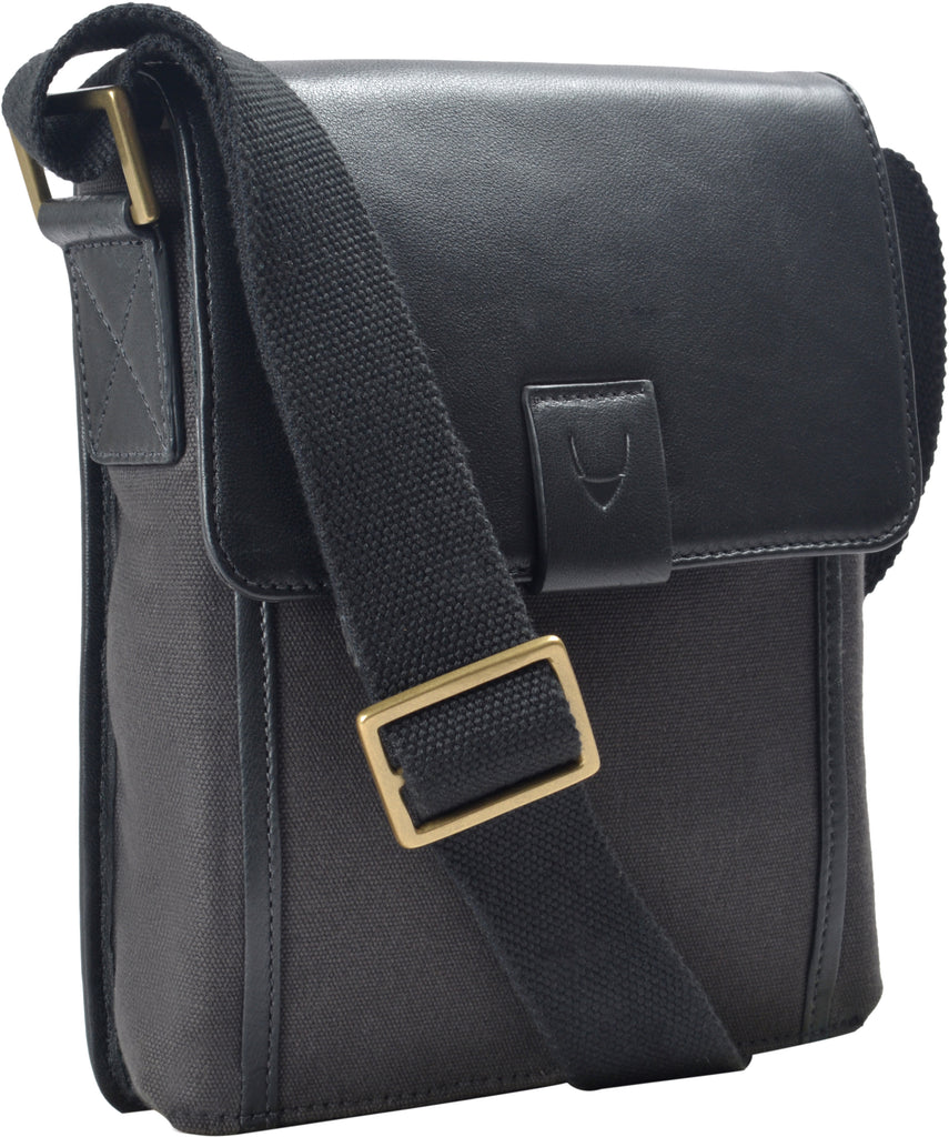 Aiden Genuine Leather and Canvas Mini Crossbody Men/Women Messenger Ba –  HIDESIGN