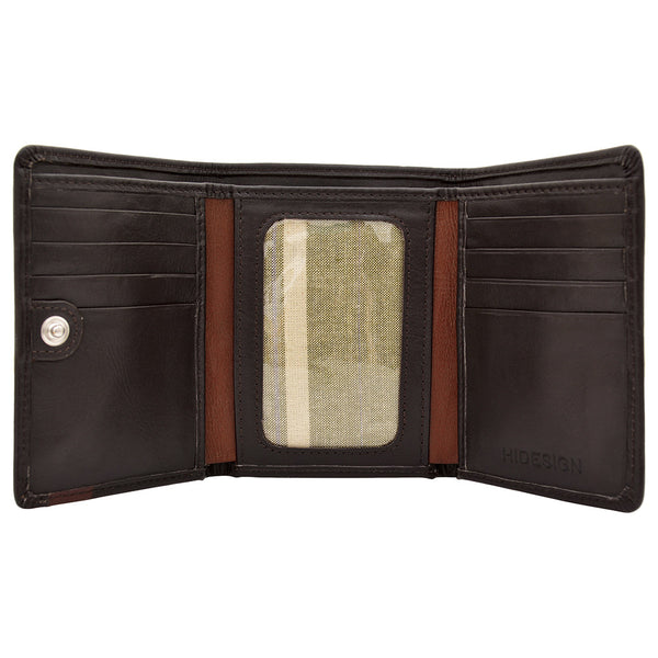 Dylan Compact Trifold Leather Wallet With ID Window