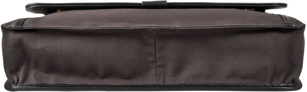 Aiden Genuine Leather and Canvas 15 Inch Laptop Shoulder Messenger Business Bag for Men & Women