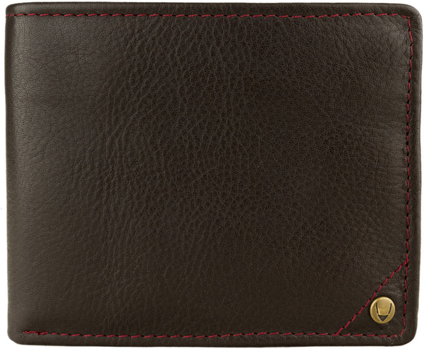 Angle Stitch RFID Blocking Multi-Compartment Leather Wallet