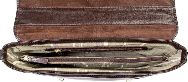 Hunter 15" Laptop Compatible Leather Briefcase